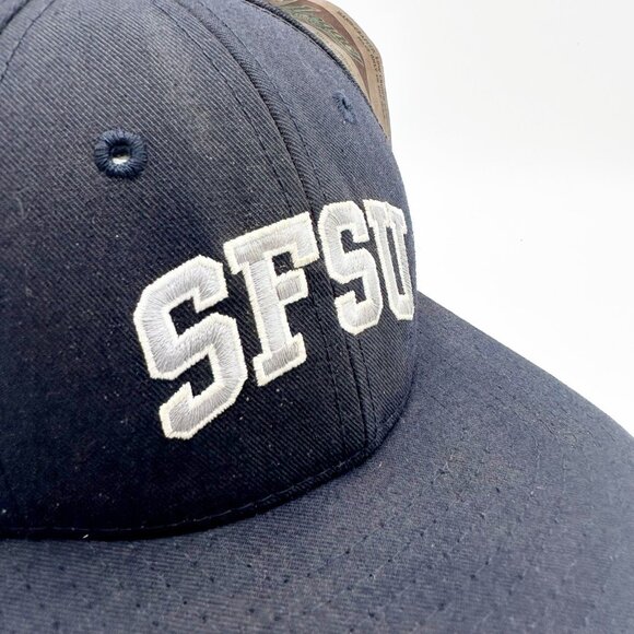 NEW San Francisco State University Gators Legacy Fitted Hat 7-1/4 Navy Blue Cap - Picture 3 of 9